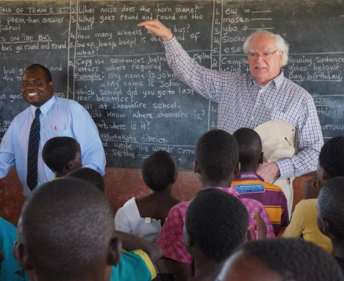 Franz-Josef Kuhn im Chambala School-Centre im Kasungu Distrikt in Malawi